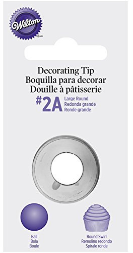 Wilton 418-5564 Tarjeta Redonda Grande de 2 Inoxidable, Gris Acero, 4.06x4.57x9.5 cm