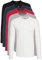 Lower East Men's LE133 Long-Sleeved Shirt, Black/Dark Blue/Red/Light Grey Heather/White, 3XL (Pack of 5)