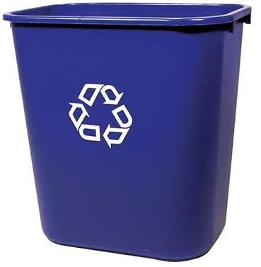 RUBBERMAID Comm Prod fg295673blue Recycling Abfalleimer, Blau, 28–1/8-qts. 12