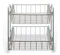 Inconnu Schrankauszug Korb Kombisystem für 40er Schrank, 2 Etagen, Silber, 40 cm breit, Ausziehbares Regal, Im Kabinett, Geschirr, Küche