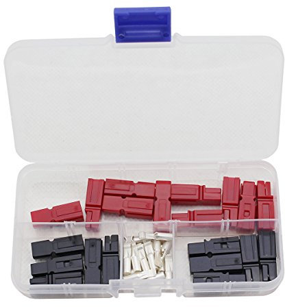 Batterie Stecker 15A,Netzstecker, Schnelltrennung, 15 A, 600 V, mit Steckern, Rot/Schwarz, (10 Paar Rot+Schwarz)