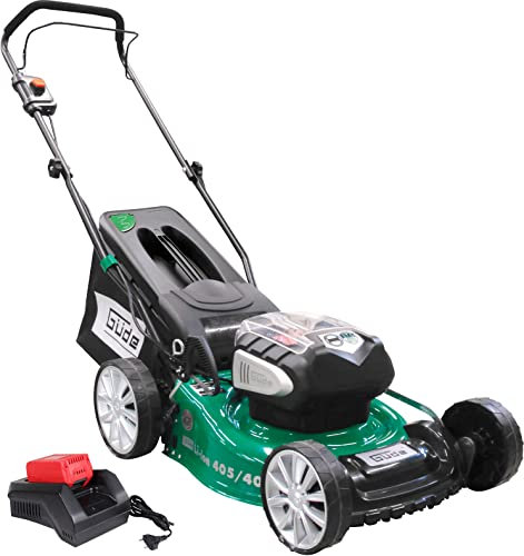 Güde Akku Rasenmäher 40V elektro inklusive 1x Akku á 2,5Ah und Schnellladegerät 405/40-2.5S | 41cm Schnittbreite | 40l Fangkorb | 6-fach Höhenverstellung | bürstenloser Motor | 95879