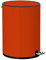 FurnitureXtra™ Modern Style Powder Coated Soft Close Pedal Bin, Plastic Inner bucket, ABS lid (Orange 3L)