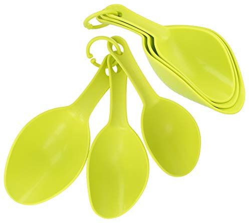 COM-FOUR® set di misurini 6 pezzi - misurini per farina, cereali o alimenti per animali - misurino di riempimento in diverse dimensioni - misurino di pesatura - misurini (6 pezzi - verde chiaro)