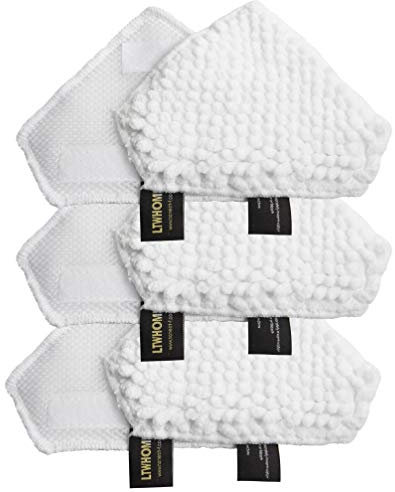 LTWHOME Lingettes Triangulaires Corail de Rechange pour Les Balais Vapeur Black+Decker, Alternative à SMP30, FSMP30, FSM1630, FSMH16151 (Lot de 6)