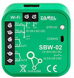 Supla Zamel - Modulo Apriporta per garage WiFi I Control Automatico del Cancello e Porta I Apricancello GSM I Compatibile con Alexa I Remote Door Opener I Apertura Intelligente I SBW-02