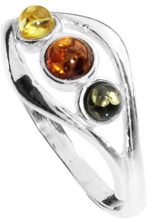 Ring - Herdis - Silber 925/000 - Bernstein