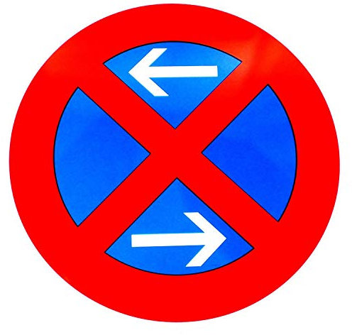 ORIGINAL Verkehrszeichen 283-30 * Absolutes Halteverbot Mitte Rechtsaufstellung * Verkehrsschild Schild Strassenschild StVO Verbotsschild Straßenzeichen Schilder mit RAL Gütezeichen rechts Mitte