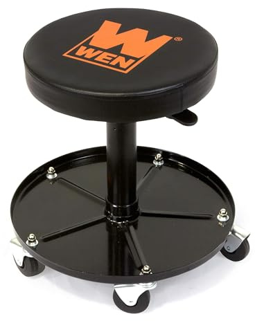 WEN 73012T 300-Pound Capacity Pneumatic Rolling Mechanic Stool