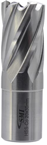 SMI HSS-E Cobalt Kernbohrer 20 mm Drm. Schnitttiefe 30 mm, Aufnahme 19 mm Weldonschaft
