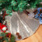 Zomiboo 31,5 Zoll Weihnachtsbaum Rock Champagner Gold Pailletten Baum Rock Glitzer Runder Baum Rock Weihnachtsbaum Kleid für Weihnachtsbaum Weihnachten Feiertag Party Dekoration