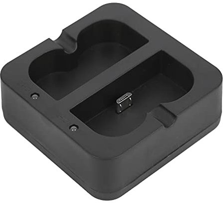 Zunate Chargeur de Batterie de Sonnette, Chargeur de Batteries à Double Anneau pour Sonnette Vidéo, Portatif et Léger, avec Voyant de Charge, avec 2 Ports de Charge