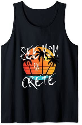 See You In Kreta Holiday Griechenland Crete Sonnenuntergang Sonnenbrille Tank Top