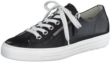 Paul Green Damen SUPER Soft Pauls, Frauen Low-Top Sneaker,schnürschuhe,schnürer,Plateausohle,Halbschuhe,straßenschuhe,Schwarz (Black),40 EU / 6.5 UK