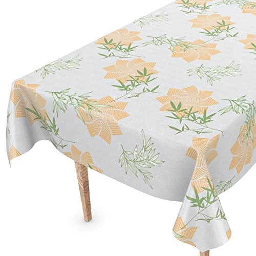 Tischdecke abwaschbar Wachstuch Wachstuchtischdecke 120 x 140cm Schnittkante Geheimnis Hellgrau pflegeleicht