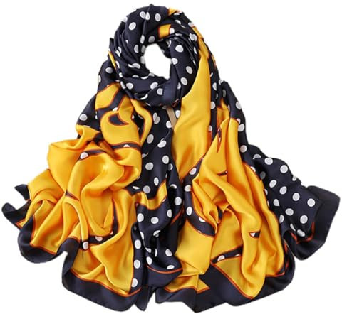 FAIRYGATE Tuch Damen Schal Seidenschal für Damen Schal aus reiner Seide diverse Designs Elegant Tücher für Frauen 90 * 180cm 88009