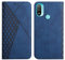 KOUYI Coque pour Motorola Moto E20 / E30 / E40, Premium Flip Housse Étui Protection Rabat Clapet Portefeuille Phone Cover Magnétique [Porte Cartes] Antichoc Béquille Cover (Bleu)