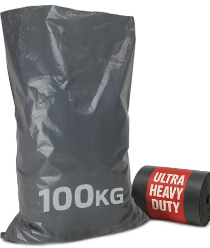 Polythene Rubble Sacks - ULTRA Heavy Duty Rubble Bags - Extra THICK Industrial Grade Builders Rubble Bags (15 Pack)