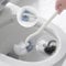 Lot de 2 brosses WC incurvées coudées pour Un Nettoyage en Profondeur, Long Manche en Plastique et Poils Flexibles
