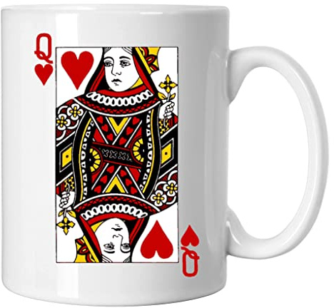 Queen of Hearts Funny Novelty Gift Mugs for Men, Women, Home & Work
