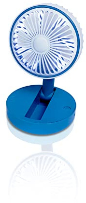 Prem-i-air Compact USB Rechargeable Desktop Cooling Fan with Adjustable Head, Quiet Motor, and Convenient USB Power and Lead