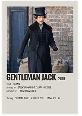 Serie Gentleman Jack Vintage Leinwand Poster Schlafzimmer Dekor Sport Landschaft Büro Zimmer Dekor Geschenk Rahmen: 30 x 45 cm