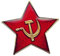 Spilla a forma di martello e falce a stella rossa - bandiera comunista dell'Unione Sovietica URSS, smalto