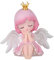 NIDONE 11.5 * 12 cm de Adorno de Pastel, Topper de Pastel de Figuras de niña, decoración del Pastel de ángel, Adornos de Escritorio para automóvil para el Regalo de graduación de cumpleaños, Rosa