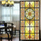 Pellicola protettiva per finestre, stile europeo della chiesa, vetro macchiato, senza colla, adesivo statico, decorativo, effetto satinato, 50 x 140 cm