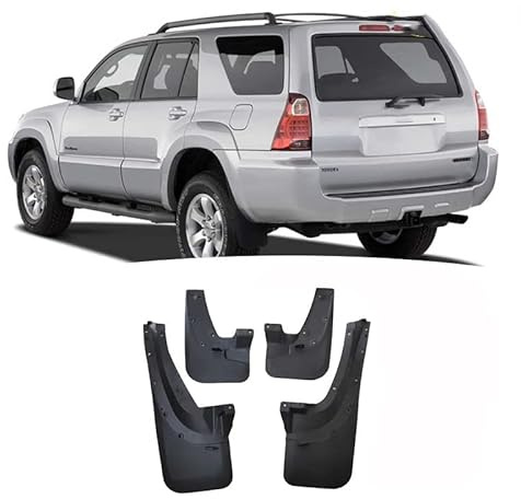 AMPACO 4 StüCke Set SchmutzfäNger Spritzschutz FüR Toyota 4Runner 2003-2009, Gummi Auto Vorne Hinten Links Rechts KotflüGel Schlamm Klappen ZubehöR Protection