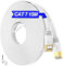 ikbc Ethernet Cable 15m Cat 7, High Speed Internet Cable 15m Flat Shielded RJ45 Network Cable S/FTP, White 15 metre LAN Cable Long Gigabit Broadband Patch Cable for Router Modem Switch PC (15 Clips)