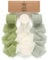Vitalizart Schleifenband Grün & Cremeweiß, 3,8 cm x 19,2 m Geschenkband Breit Hochzeit Chiffonband Stoffband, Bänder-Set für Hochzeitseinladungen, Brautsträuße, Geschenke, Verpackungen