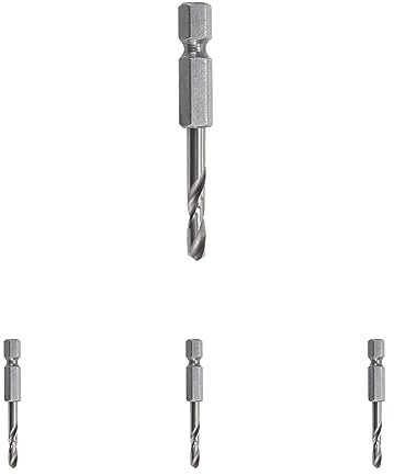 wolfcraft Metallbohrer HSS geschliffen, Sechskant-Schaft, Ø 5 mm I 7259000 I Für Bohrungen in harte Materialien (Packung mit 4)