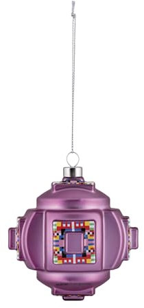 Alessi Fractal ESA06 4 - Decorazione per Albero di Natale di Design, in Vetro Soffiato Decorata a Mano