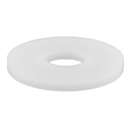 Unterlegscheiben M12 Kunststoff Polyamid Blank (Weiß) - DIN 9021 - Beilagscheiben - U-Scheiben - Flache Unterlegscheiben (Große: M12; Menge: 25 St.)