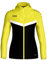 JAKO ICONIC Kapuzenjacke Gr. 36 Schwarz/Soft Yellow - Zipper Hoodie Damen, Bequeme Sweatjacke mit Keep Dry Funktion aus 100% recyceltem Polyester