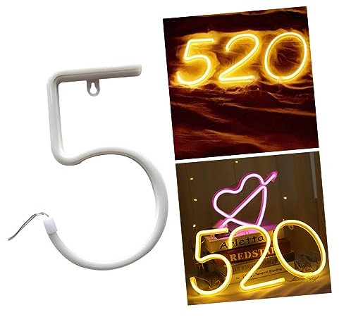 OSALADI 1stk Zahl Neonlicht Neonlampe Led Weiß Neon-