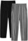 JINSHI Pantaloni Lunghi Pigiama Uomo Pantaloni Pigiama Lungo Modal Morbido Leggero Abbigliamento da notte Pantaloni da Salotto Casa Nero,Grigio scuro Taglia 2XL
