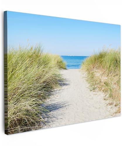 MuchoWow© Leinwand Bilder 40x30 cm Wanddeko Wohnzimmer Aesthetic Room Decor Deko Zimmer Wandbilder Modern Fotogeschenke Strandbilder - Stranddeko - Strandbild - Strand und Meer - Maritime