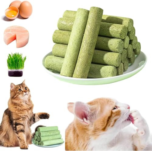 XIAOBAN Cat Grass Sticks for Indoor Cats,Cat Grass Teething Stick,Cat Catnip Chew Sticks,Natural Cat Grass Sticks for Hairball Removal,Dental Care, Increase Appetite
