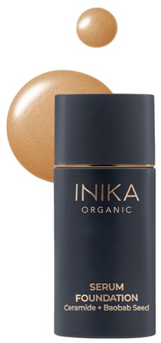 Bio-Serum-Foundation | Vegan, aufbaubare Abdeckung, schwereloses Gefühl einer zweiten Haut, übertragungsfest mit Hautpflege-Inhaltsstoffen in nachhaltiger Verpackung. Pflegen Sie 25 ml