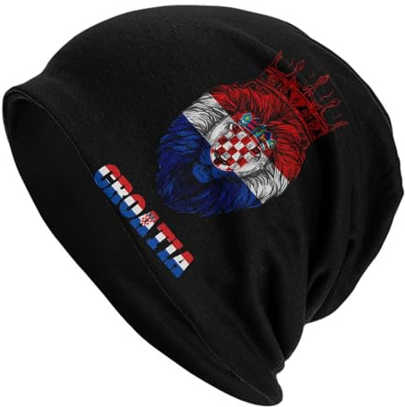 Beanie Strickmütze Löwe Kroatien Kroatische Flaggen Mützen Klassische Strickmützen Atmungsaktivem Winter Beanie Mütze Für Damen Herren Winter