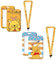 ZHULIA Lot de 2 porte-badges en forme d'ours avec badge détachable pour carte d'identité, clés, fournitures scolaires, carte de bus