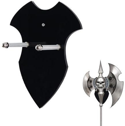 lcyen Schwerthalter, Schwerthalter Wand, Schwert-Wandhalterung, Schwert Halterung Wand, Axthalter, Schwertaufhänger für Wand, Schwerthalter, Axt, vertikale Anzeige und Dekoration (Schwarz, 1 Set)