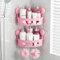 TAILI Duschablage Ohne Bohren,Einstellbar Ecke Dusche Caddy Saugnapf 2er Set Dusche Zubehör mit Haken Rostfrei Schwarz Duschregal Organisator, Rosa