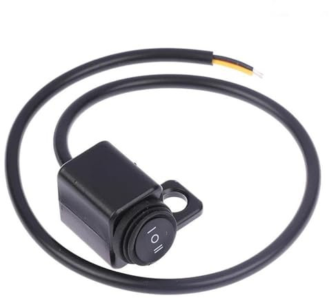 7 / 8inch Interrupteur de Fixation de Guidon Phare antibrouillard pour Guidon de Moto 12 V, Interrupteur étanche à Trois Positions(Left)