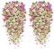 MOTONG 4 PCS Artificial Hanging Flowers, 4 Color of UV Resistant Trailing Artificial Plants Outdoor, Suitable for Fake Artificial Flowers Wall Wedding Decorations Home Garden Party Baskets Indoor