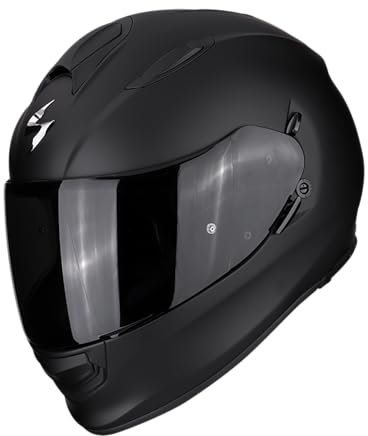SCORPION CASCO EXO-491 SOLID NERO OPACO VISIERA TRASPARENTE + SCURA helmet casque (M)
