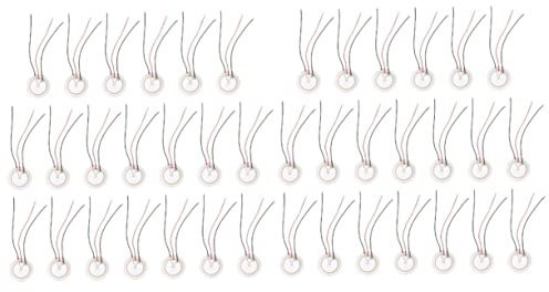 VILLCASE 2 Set Dischi Piezoelettrici Per Trasduttori Acustici Per Batteria E Chitarra Sostituzione Per Microfoni E Trigger Elettronici Colore Casuale 20 Pezzi*2