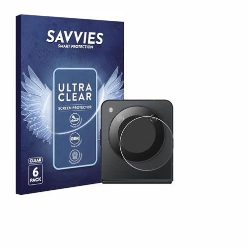Savvies Schutzfolie für Nubia Flip 5G | (NUR Kamera) 6 Stück Transparenter Displayschutz Made in Germany Ultra-Klar Displayschutz-Folie